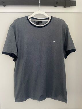 Michael Kors Men's Navy/White Short-Sleeve Logo T-Shirt
